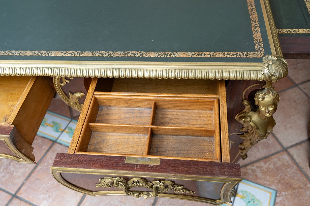 Desk + (armchair) Napoleon III French 19th Century Period.-photo-3