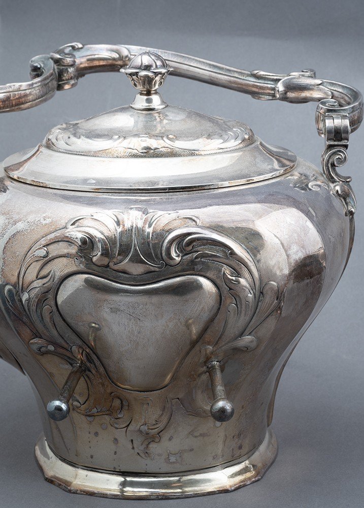 Antique Edwardian Samovar In Sheffield Belonging To The Second Half Of The 19th Century.-photo-3