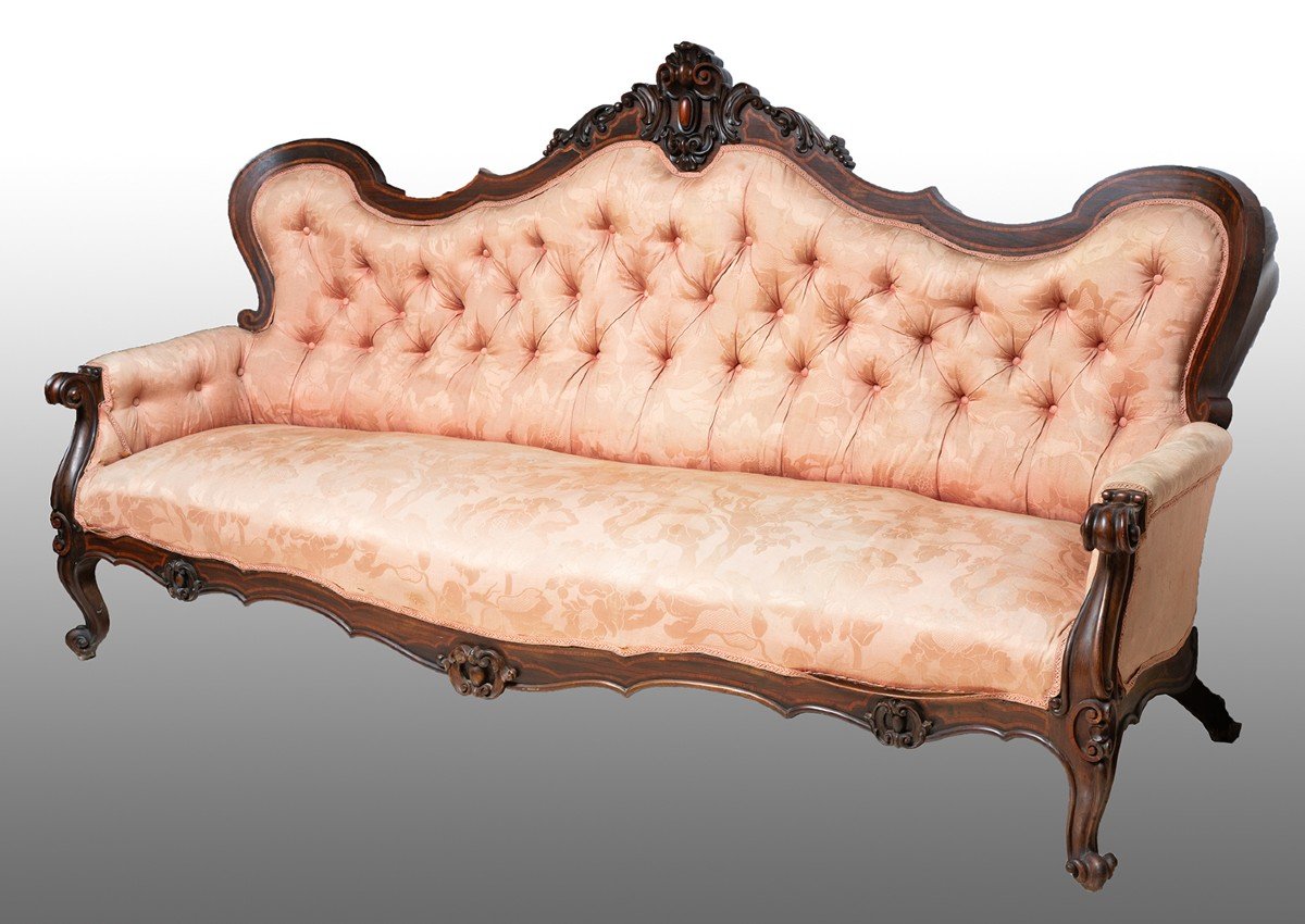 Antique Louis Philippe Neapolitan Sofa, 19th Century.