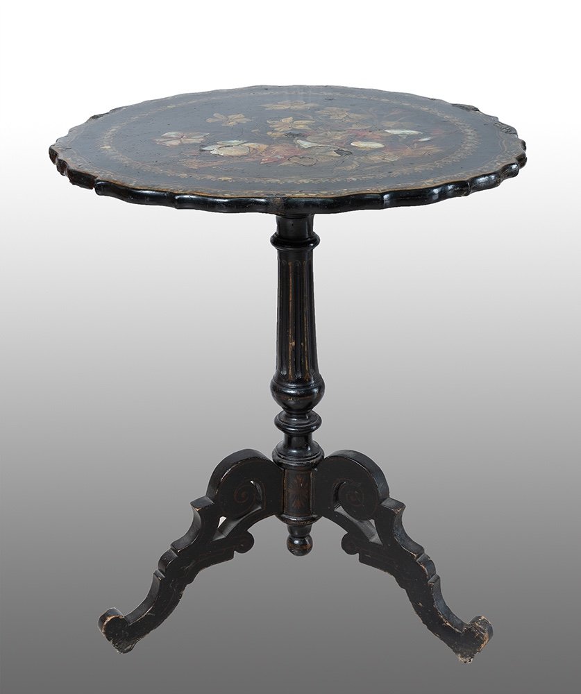 Table Basse Ancienne Napoléon III, époque 19ème Siècle.