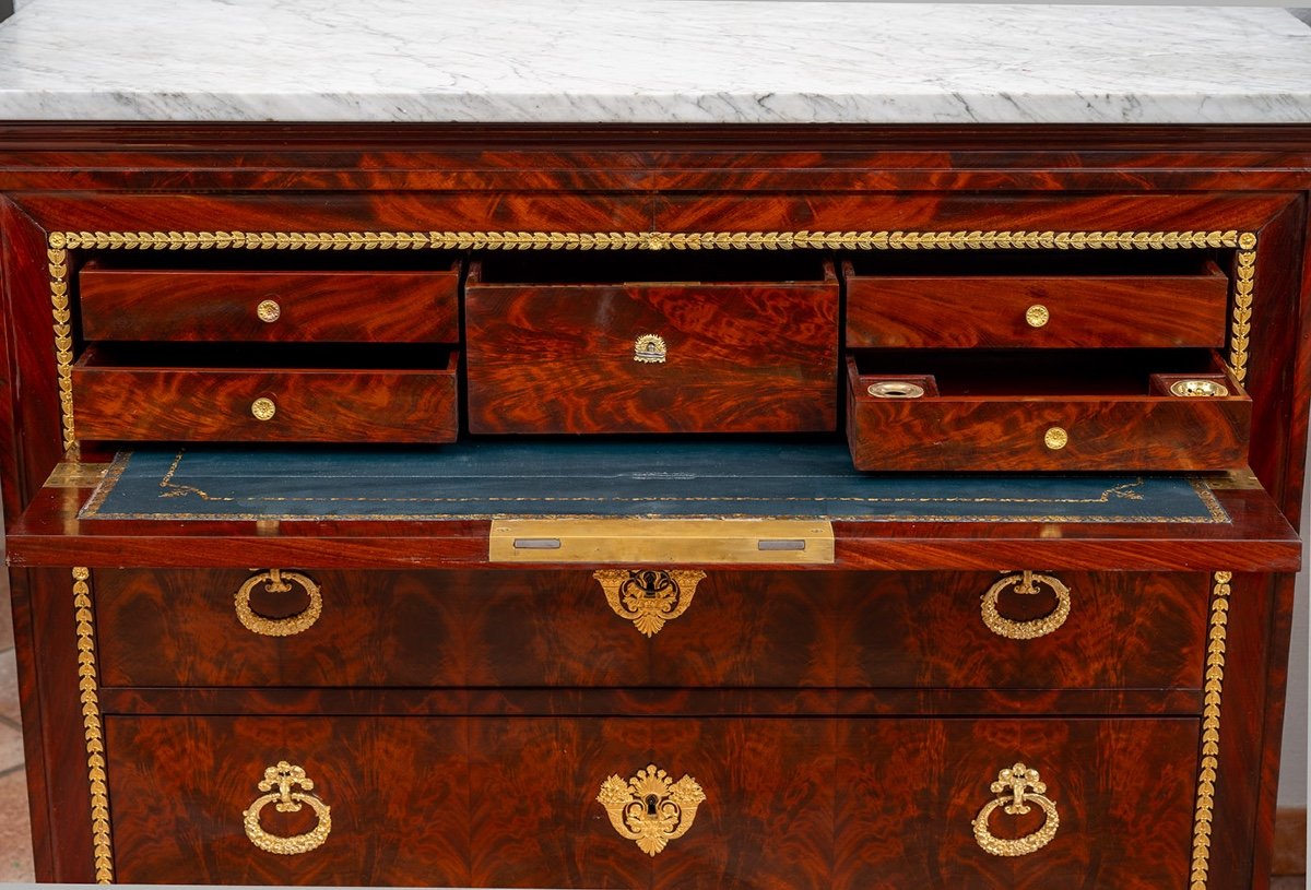 Antique Charles X French Chest Of Drawers, 19th Century.-photo-2