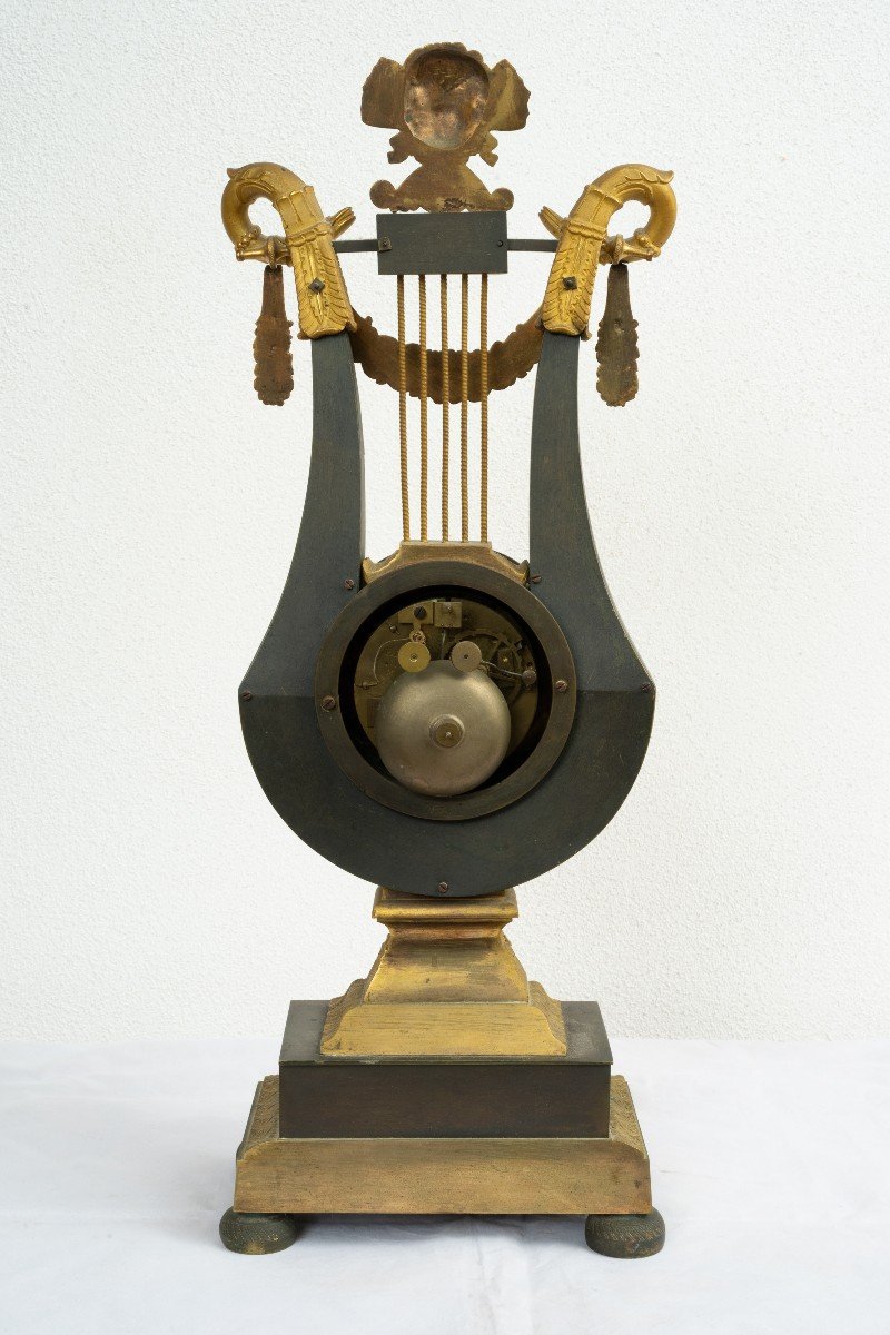 Antique Empire Clock From France, Early 19th Century.-photo-1