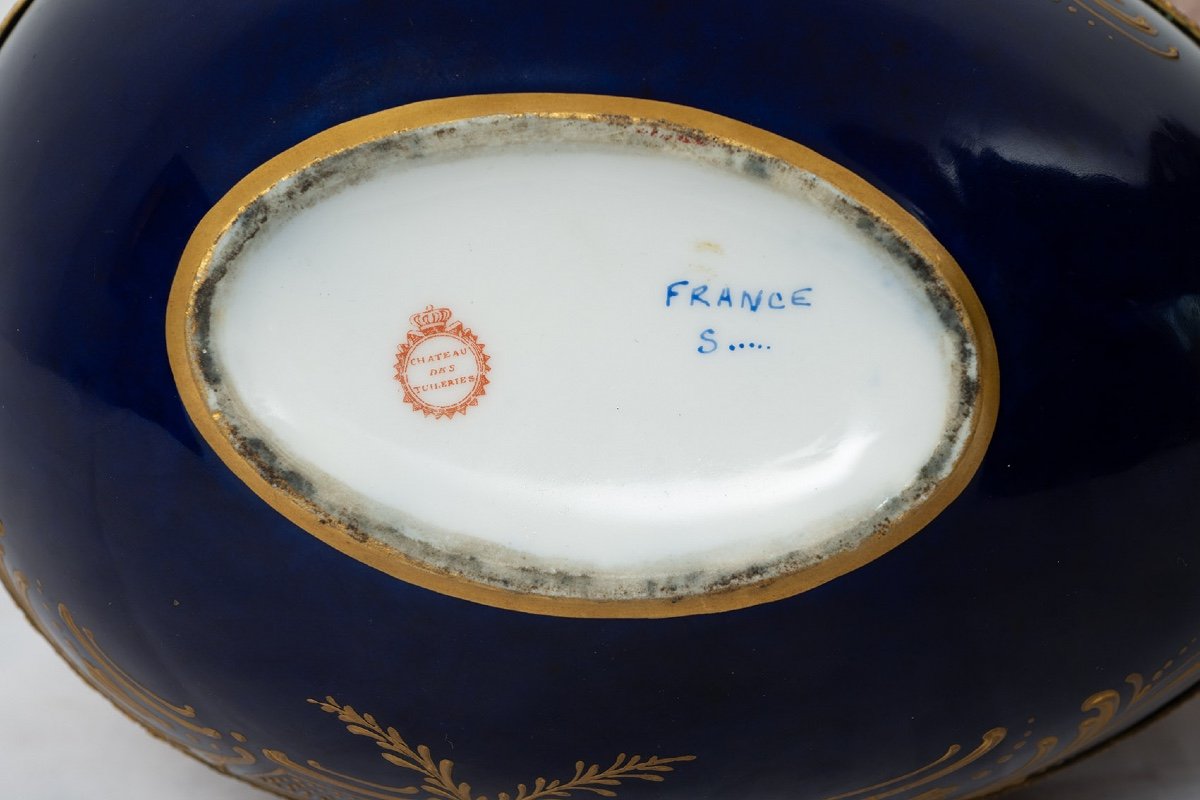 Antique Napoleon III Sevres Porcelain Jewelry Box Signed "e.froger". 19th Century.-photo-1