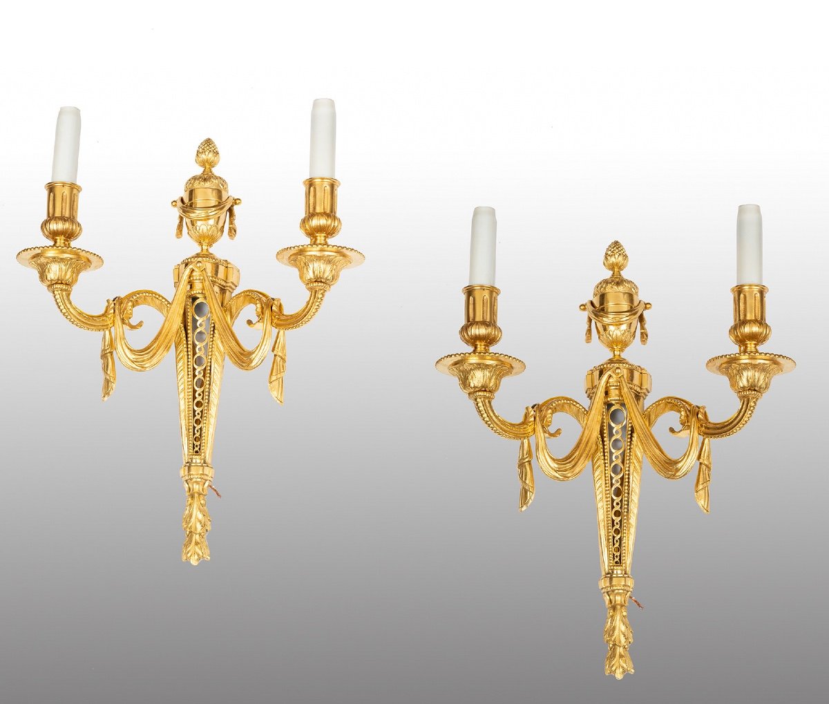 Group Of Four Antique Wall Lamps, France, 19th Century.-photo-2