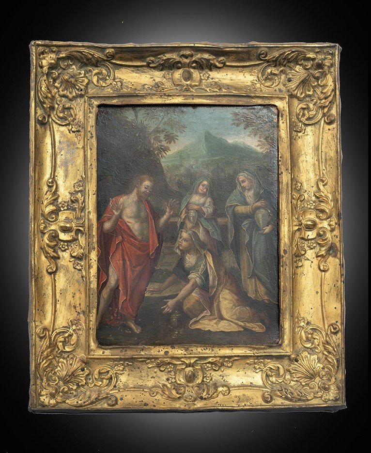 Ancient Oil Painting On Copper Rome 18th Century.