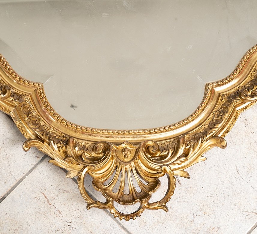 Antique Napoleon III French Mirror, 19th Century.-photo-2