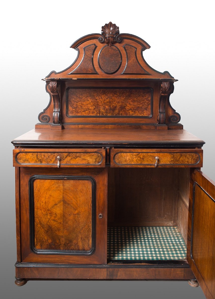 Pair Of Old Buffets In Walnut France 19th Century-photo-1