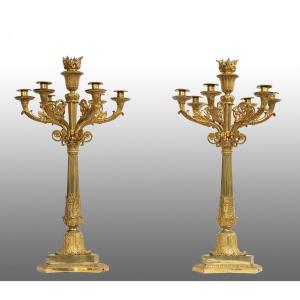 Pair Of Antique Candlesticks, Early 20th Century Period.