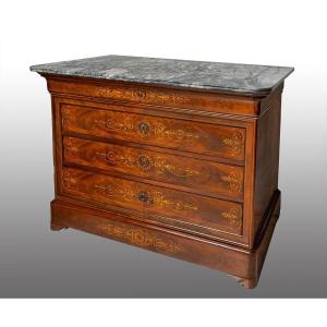 Antique Charles X French Chest Of Drawers, 19th Century.