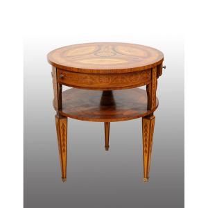 Antique Polychrome Wood Coffee Table, 20th Century.