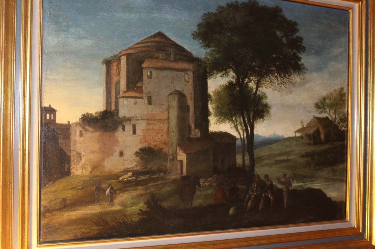 HUILE SUR TOILE  XVIIIe (Ecole Italienne)-photo-3