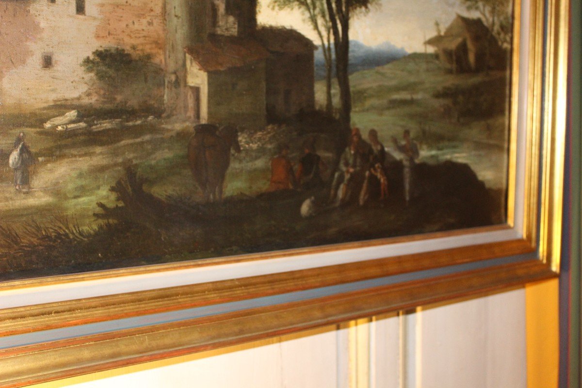 HUILE SUR TOILE  XVIIIe (Ecole Italienne)-photo-2