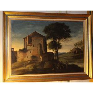 HUILE SUR TOILE  XVIIIe (Ecole Italienne)