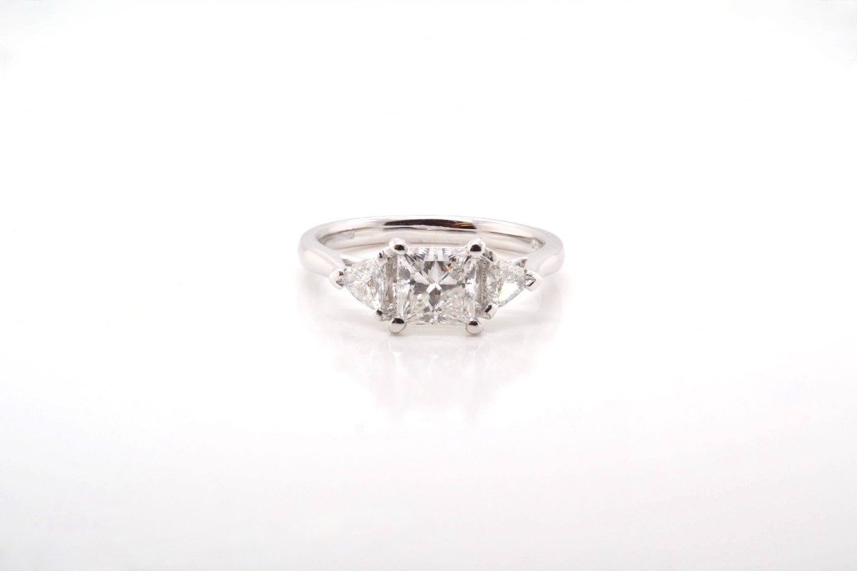 Princess Cut Diamond Ring 0.92ct F Vs1-photo-2