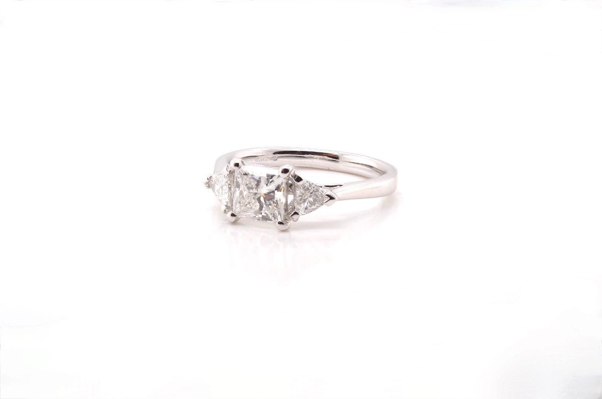 Princess Cut Diamond Ring 0.92ct F Vs1-photo-3