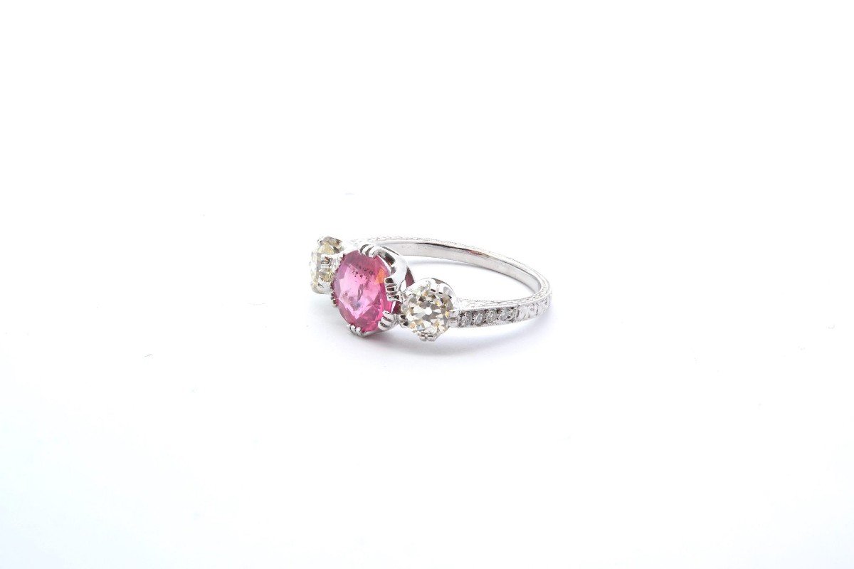 Pink Sapphire And Diamond Ring-photo-4