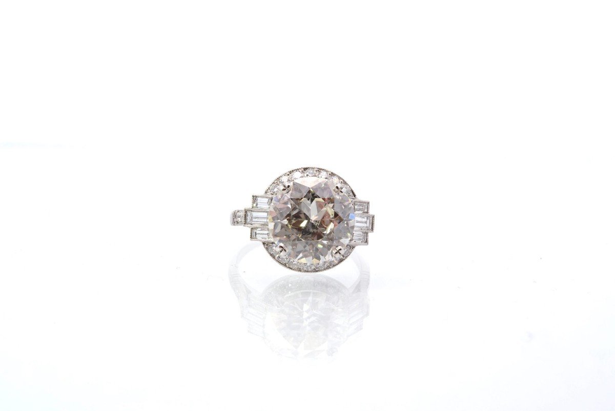 Half Cut Diamond Ring Of 4.39 Cts K-vs2-photo-2