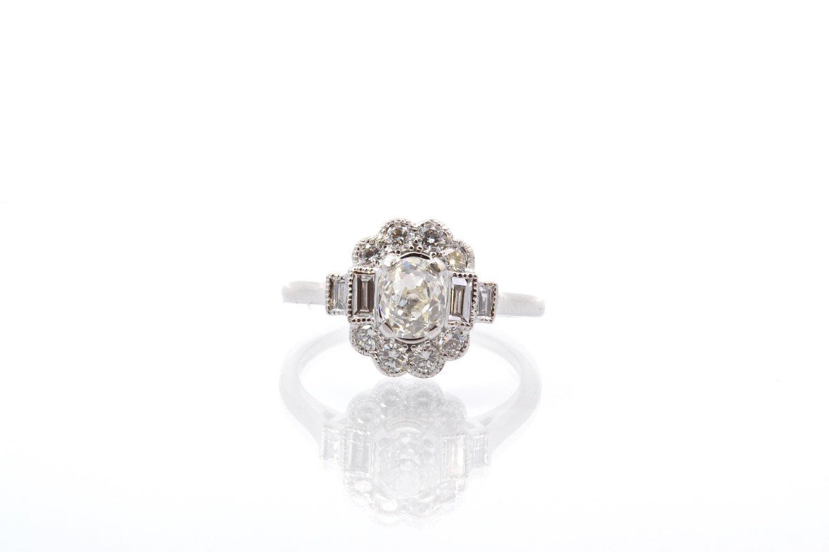 Diamond Ring In 18k White Gold-photo-2