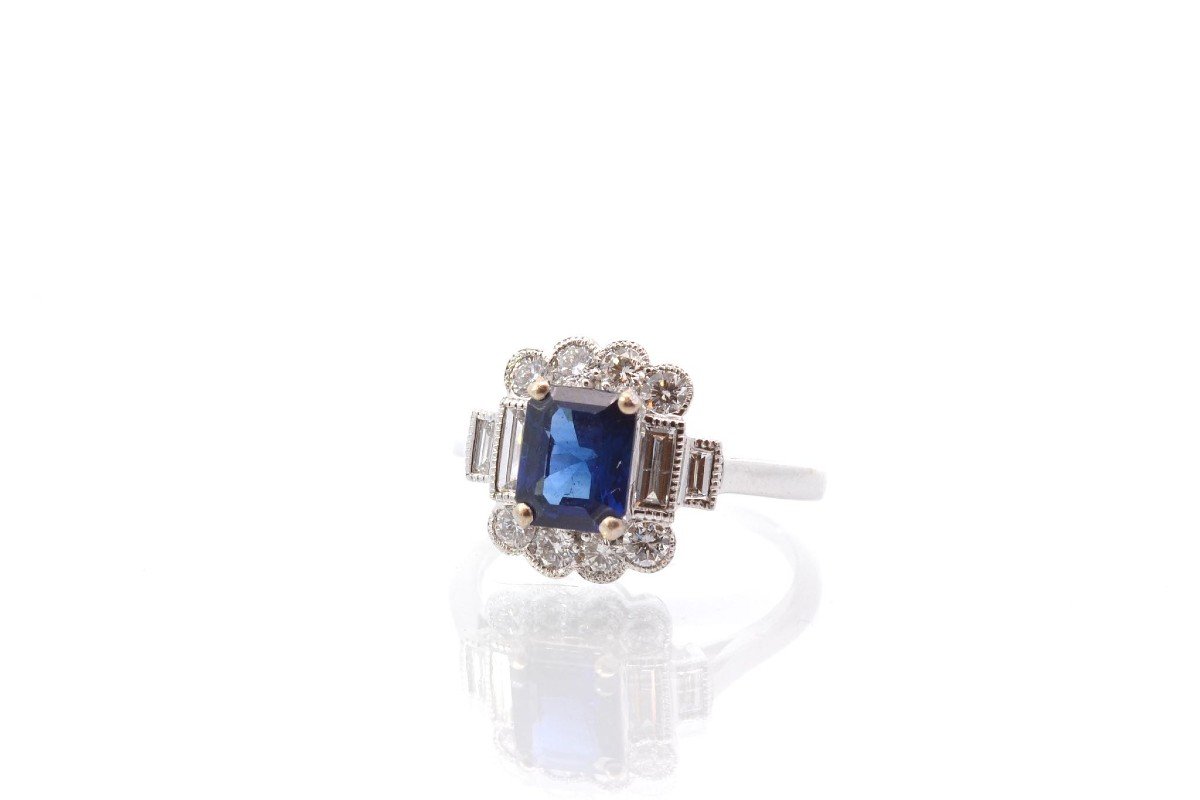 Second-hand Sapphire And Diamond Ring-photo-4