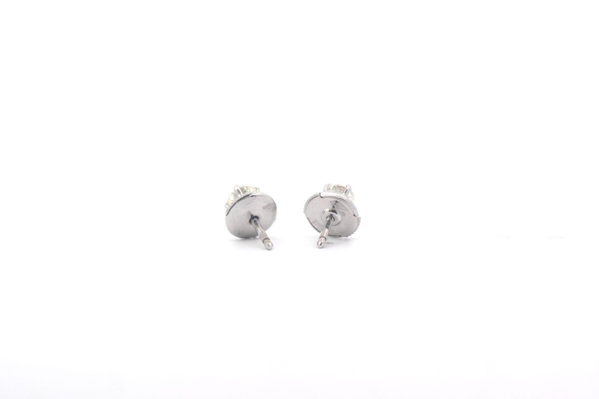 Boucles D’oreilles Puces Diamants Extra Blanc En Or-photo-4