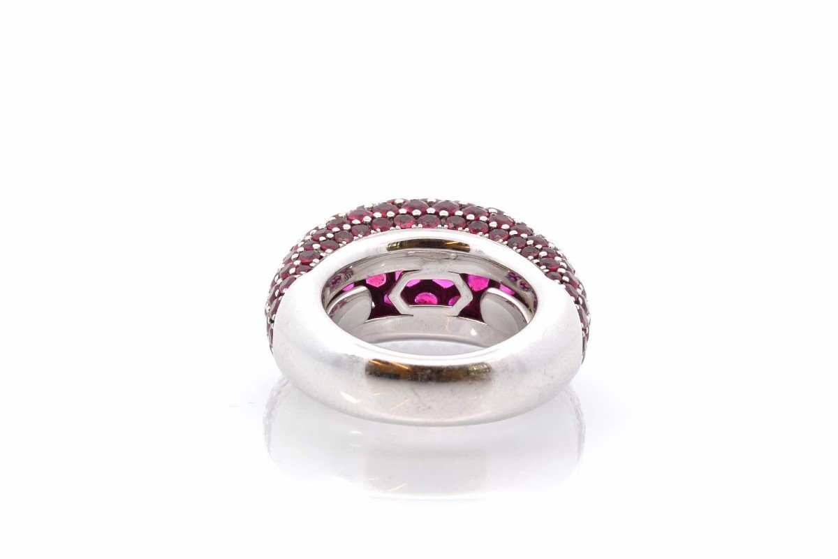 Bague Jonc Rubis En Or Blanc 18k-photo-1