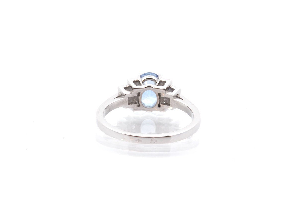 Vintage Sapphire And Diamond Ring In Platinum-photo-1