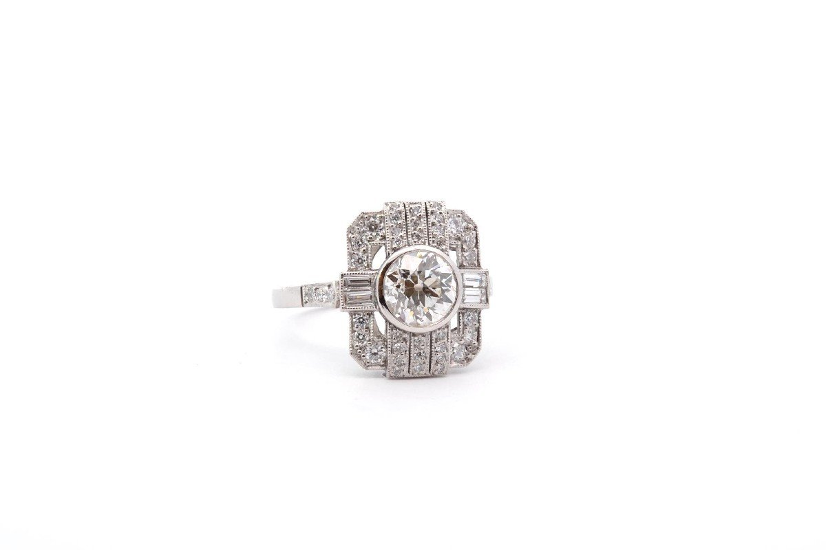 Diamond Ring 1.19 Cts J/si1 In Platinum-photo-3