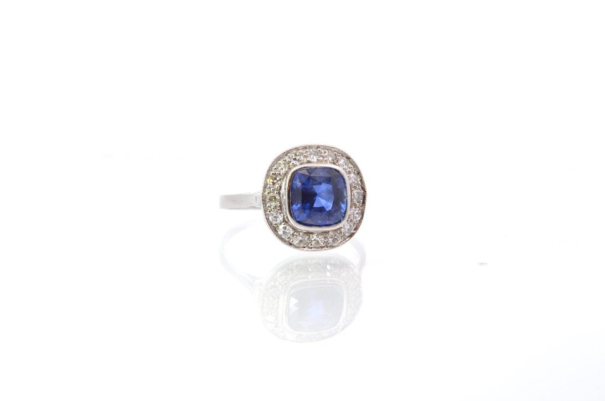 Vintage Sapphire Diamond Ring-photo-3