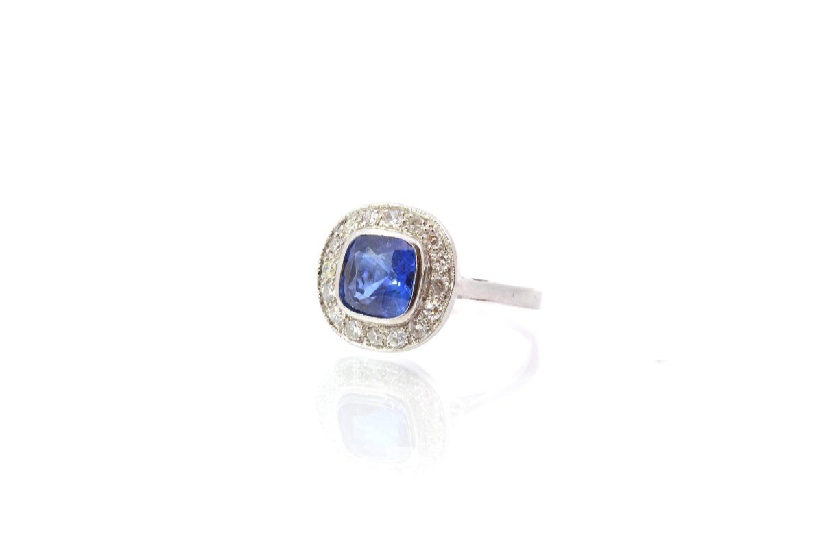 Vintage Sapphire Diamond Ring-photo-4