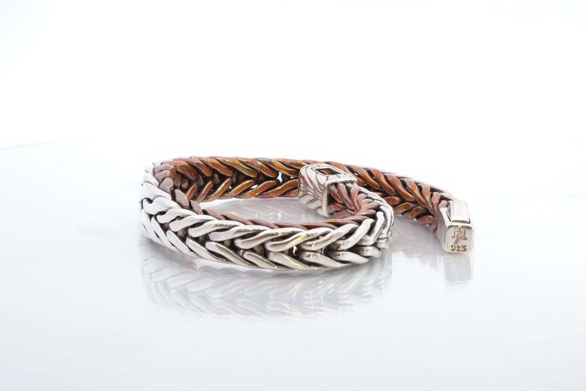 John Hardy Bracelet In Silver And Copper-photo-4