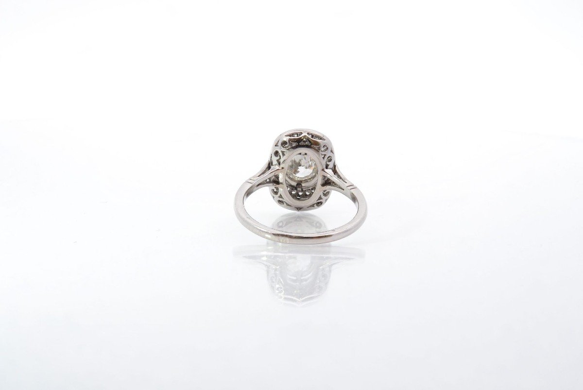 Art Deco Ring Set With Diamonds In Platinum-photo-1