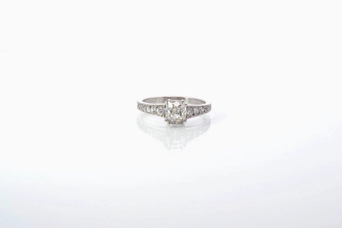 1.20ct Cushion Cut Diamond Ring-photo-2