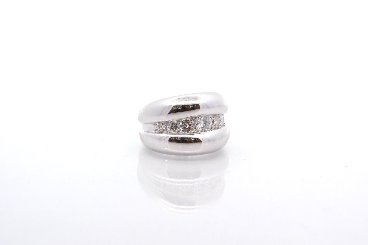 Diamond Band Ring In 18k White Gold-photo-3