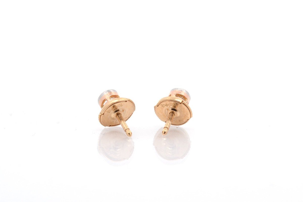 18k Gold Diamond Stud Earrings-photo-3