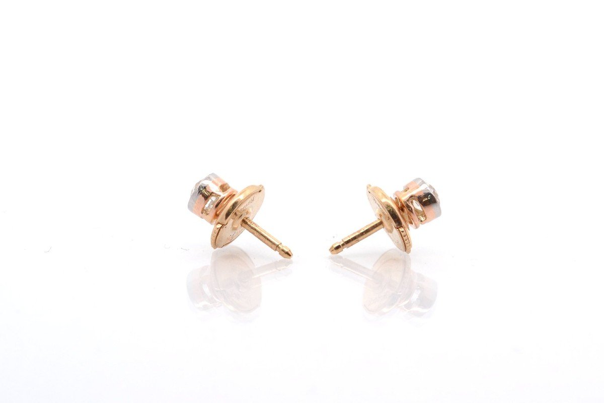 18k Gold Diamond Stud Earrings-photo-4