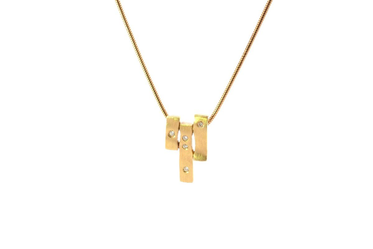 Collier H. Stern En Or Jaune 18k Et Diamants-photo-2