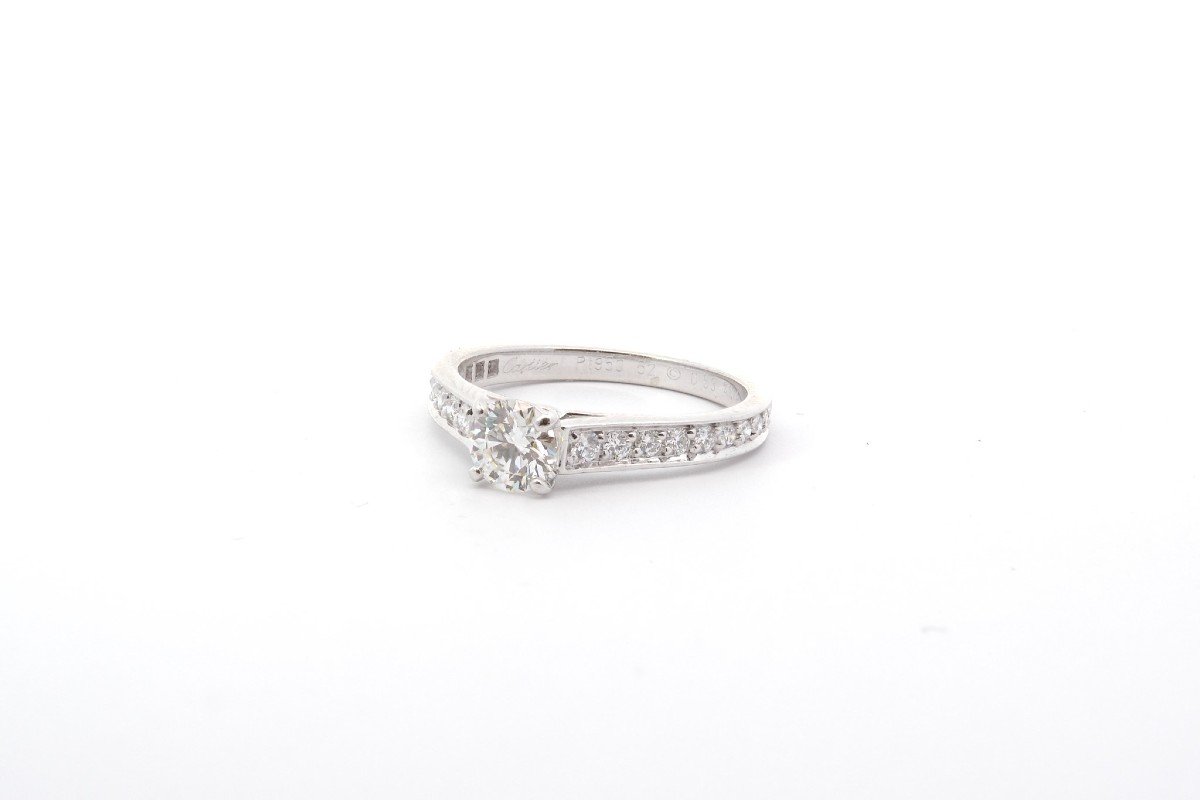 Cartier Diamond Solitaire Ring In Platinum-photo-4