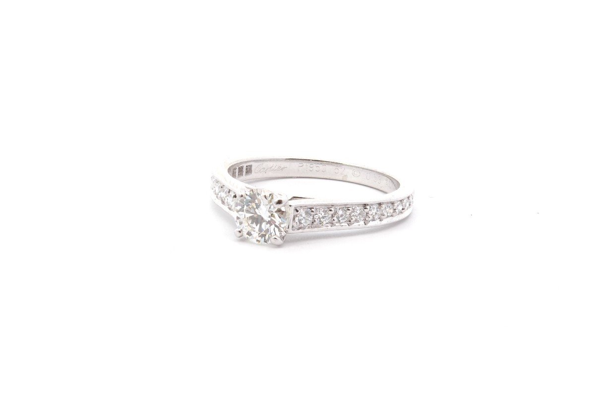 Bague Solitaire Cartier Diamants En Platine