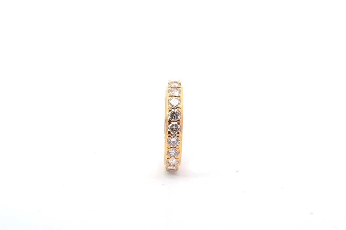 18k Yellow Gold Diamond Wedding Band-photo-3