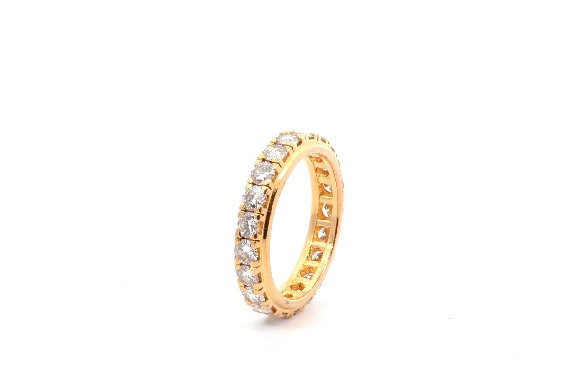 18k Yellow Gold Diamond Wedding Band