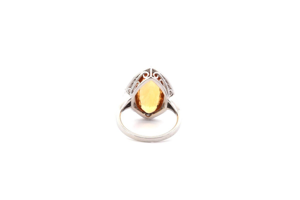 Bague Topaze Naturelle 7,03cts Et Diamants-photo-1