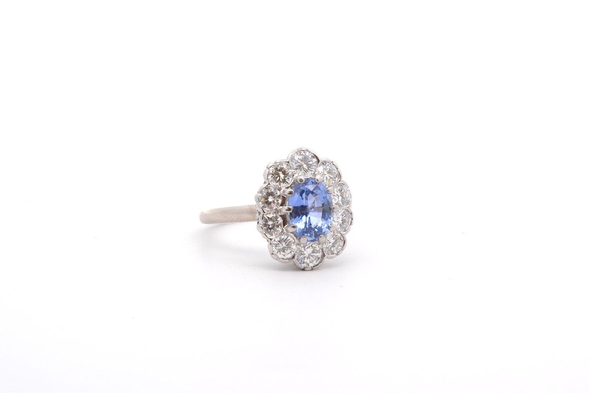 Vintage Ceylon Sapphire And Diamond Ring 1.58cts-photo-3