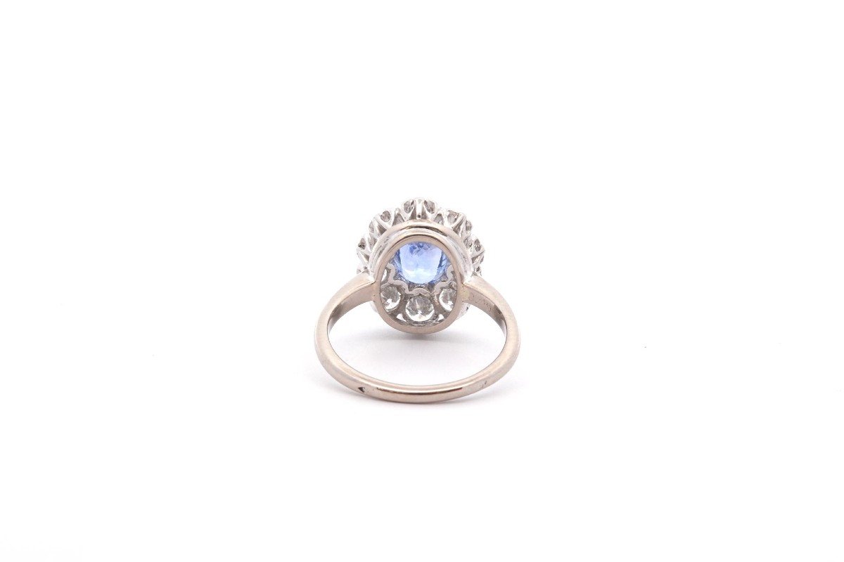 Vintage Ceylon Sapphire And Diamond Ring 1.58cts-photo-1