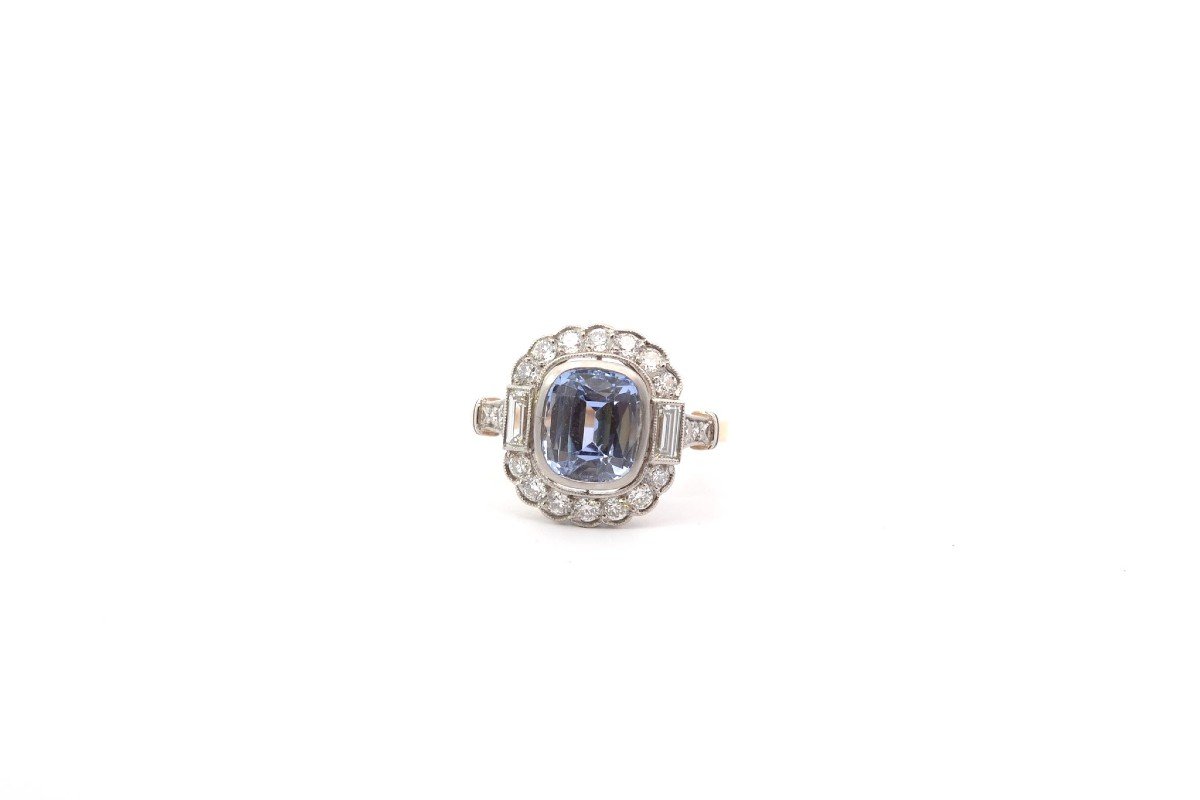 Vintage Sapphire And Diamond Engagement Ring-photo-2