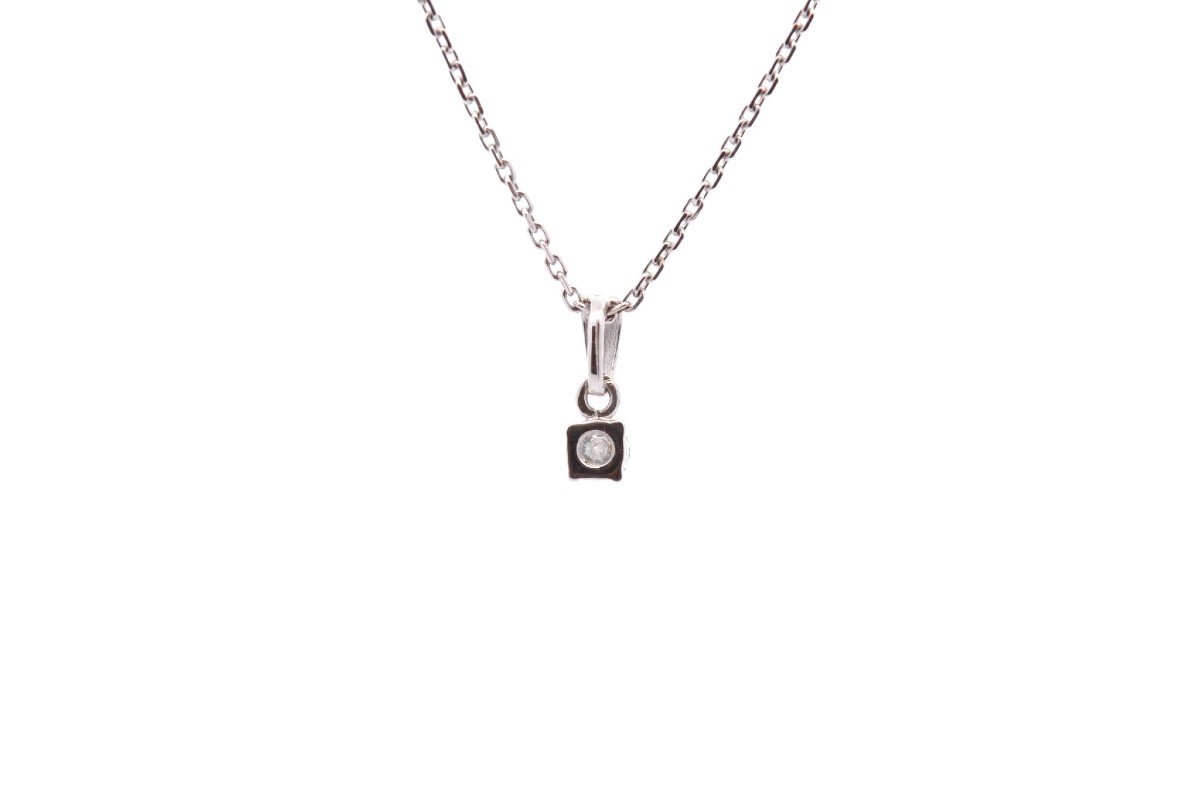 Collier Diamant En Or Blanc 18k-photo-3