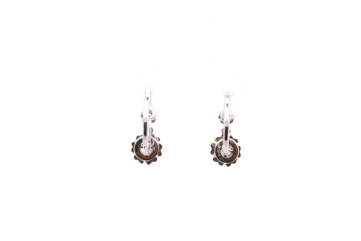 Vintage Diamond Earrings In 18k Gold-photo-3