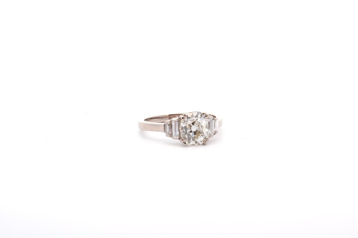 Bague Vintage Diamant Coussin 1,40cts K/si2-photo-3