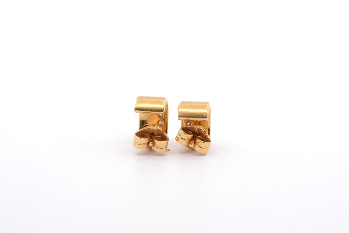 H. Stern 18k Gold And Diamond Earrings-photo-3