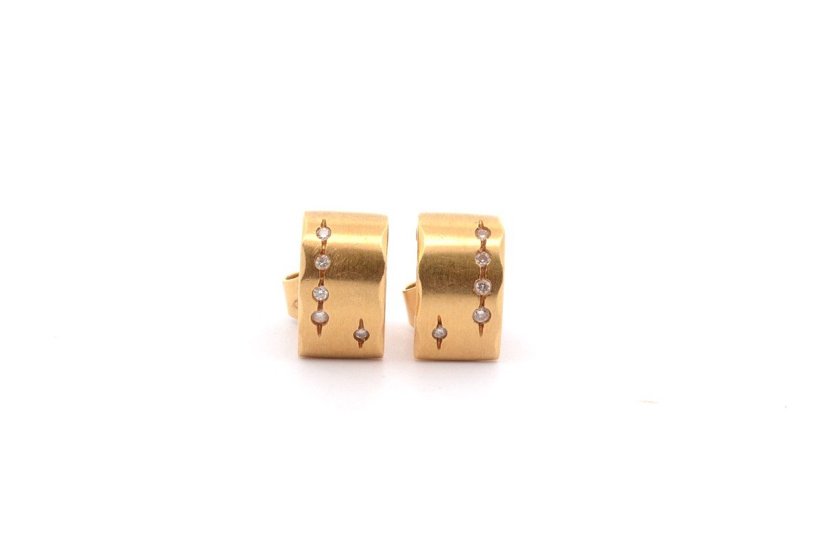 H. Stern 18k Gold And Diamond Earrings