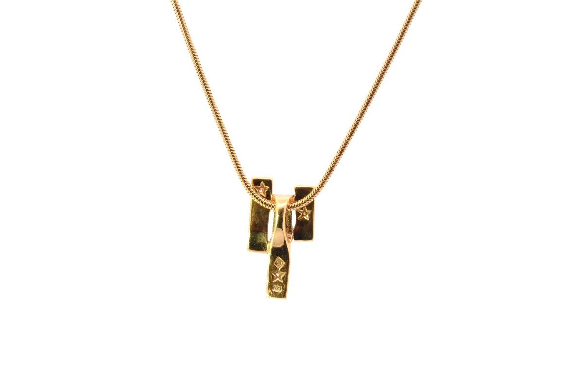 H. Stern Necklace In 18k Yellow Gold And Diamonds-photo-3